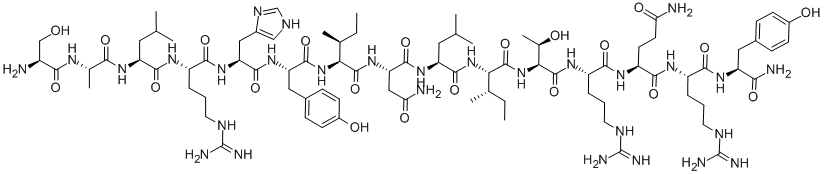 H-SER-ALA-LEU-ARG-HIS-TYR-ILE-ASN-LEU-ILE-THR-ARG-GLN-ARG-TYR-NH2 CAS#: 119019-65-7