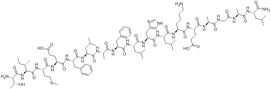 H-THR-ILE-MET-GLU-PHE-LEU-ALA-PHE-LEU-HIS-LEU-LYS-GLU-ALA-GLY-ALA-LEU-NH2 CAS#: 132567-21-6