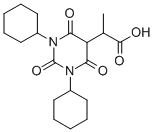 Hexahydro-1,3-dicyclohexyl-alpha-methyl-2,4,6-trioxo-5-pyrimidineaceti c acid CAS#: 129750-87-4