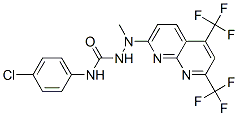 Hydrazinecarboxamide, 2-[5,7-bis(trifluoromethyl)-1,8-naphthyridin-2-yl]-N-(4-chlorophenyl)-2-methyl- (9CI) CAS#: 320417-46-7