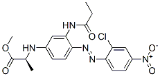 L-Alanine, N-4-(2-chloro-4-nitrophenyl)azo-3-(1-oxopropyl)aminophenyl-, methyl ester CAS#: 155522-12-6