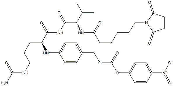 L-OrnithinaMide, N-[6-(2,5-dihydro-2,5-dioxo-1H-pyrrol-1-yl)-1-oxohexyl]-L-valyl-N5-(aMinocarbonyl)-N-[4-[[[(4-nitrophenoxy)carbonyl]oxy]Methyl]phenyl]- CAS#: 159857-81-5