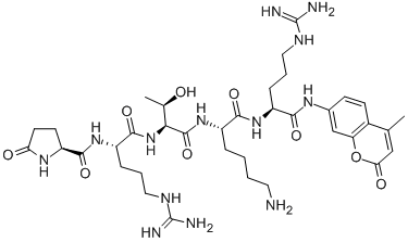 L-PYROGLUTAMYL-L-ARGINYL-L-THREONYL-L-LYSYL-L-ARGININE 4-METHYLCOUMARYL-7-AMIDE CAS#: 155575-02-3