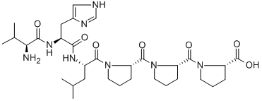 L-Proline, 1-(1-(1-(N-(N-L-valyl-L-histidyl)-L-leucyl)-L-prolyl)-L-pro lyl)- CAS#: 121322-14-3