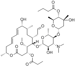 Leucomycin V 4''-butanoate 3-propanoate CAS#: 35457-81-9