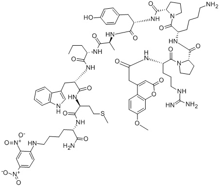 MCA-ARG-PRO-LYS-PRO-TYR-ALA-NVA-TRP-MET-LYS(DNP)-NH2 CAS#: 158584-08-8