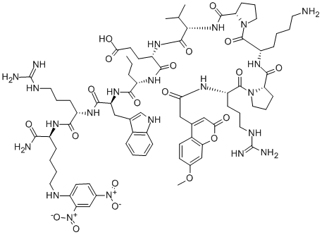 MCA-ARG-PRO-LYS-PRO-TYR-ALA-NVA-TRP-MET-LYS(DNP)-NH2 CAS#: 158584-09-9