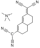 METHANAMINIUM, N,N,N-TRIMETHYL-, SALT WITH [7-(DICYANOMETHYLENE)-3,4,4A,5,6,7-HEXAHYDRO-2-NAPHTHALENYL]PROPANEDINITRILE (1:1) CAS#: 121477-87-0