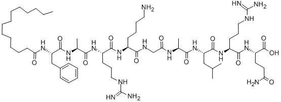 MYRISTOYL-PHE-ALA-ARG-LYS-GLY-ALA-LEU-ARG-GLN-OH CAS#: 147217-25-2