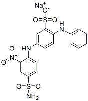 Metanilic acid, 6-anilino-N-(2-nitro-4-sulfamoylphenyl)-, sodium salt CAS#: 31314-14-4