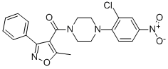 Methanone, [4-(2-chloro-4-nitrophenyl)-1-piperazinyl](5-methyl-3-phenyl-4-isoxazolyl)- CAS#: 341001-38-5