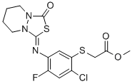 Methyl 2-[2-chloro-4-fluoro-5-[(3-oxo-5,6,7,8-tetrahydro-[1,3,4]thiadiazolo[3,4-a]pyridazin-1-ylidene)amino]phenyl]sulfanylacetate CAS#: 117337-19-6