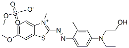 Methylsulfate salt of 2-[ethyl-4-(6-methoxy-3-methylbenzothiazolium-2-ylazo)-3-methyl- phenyl]amino]ethanol CAS#: 136213-73-5