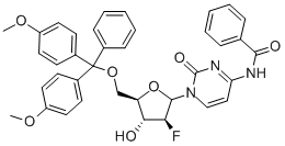 N-[1-[5-O-[Bis(4-methoxyphenyl)phenylmethyl]-2-deoxy-2-fluoro-beta-D-arabinofuranosyl]-1,2-dihydro-2-oxo-4-pyrimidinyl]benzamide CAS#: 154771-33-2