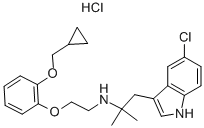 (N-[2-(2-CYCLOPROPYLMETHOXYPHENOXY)ETHYL]-5-CHLORO-ALPHA,ALPHA-DIMETHYL-1H-INDOLE-3-ETHANAMINE) HYDROCHLORIDE CAS#: 169505-93-5