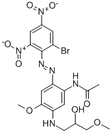 N-[2-[(2-bromo-4,6-dinitrophenyl)azo]-5-[(2-hydroxy-3-methoxypropyl)amino]-4-methoxyphenyl]acetamide CAS#: 35074-30-7