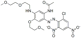 N-[2-[(2-chloro-4,6-dinitrophenyl)azo]-4-(2-methoxyethoxy)-5-[[2-(2-methoxyethoxy)ethyl]amino]phenyl]acetamide CAS#: 36379-03-0