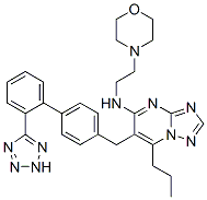 N-(2-morpholin-4-ylethyl)-2-propyl-3-[[4-[2-(2H-tetrazol-5-yl)phenyl]p henyl]methyl]-1,5,7,9-tetrazabicyclo[4.3.0]nona-2,4,6,8-tetraen-4-amin e CAS#: 168152-90-7