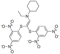 N-[2,2-Bis[(2,4-dinitrophenyl)thio]ethenyl]-N-ethylcyclohexanamine CAS#: 42362-44-7
