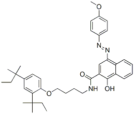 N-[4-[2,4-Bis(1,1-dimethylpropyl)phenoxy]butyl]-1-hydroxy-4-[(4-methoxyphenyl)azo]-2-naphthalenecarboxamide CAS#: 42481-10-7