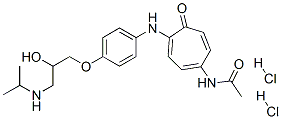 N-[4-[[4-[2-hydroxy-3-(propan-2-ylamino)propoxy]phenyl]amino]-5-oxo-1- cyclohepta-1,3,6-trienyl]acetamide dihydrochloride CAS#: 38767-91-8