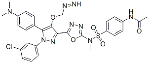 N-[4-[[5-[1-(3-chlorophenyl)-5-(4-dimethylaminophenyl)diazenyl-4-metho xy-pyrazol-3-yl]-1,3,4-oxadiazol-2-yl]methylsulfamoyl]phenyl]acetamide CAS#: 172701-70-1