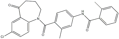 N-[4-[(7-Chloro-2,3,4,5-tetrahydro-5-oxo-1H-1-benzazepin-1-yl)carbonyl]-3-methylphenyl]-2-methylbenzamide CAS#: 137973-76-3