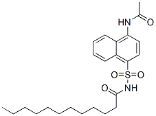 N-[[4-(Acetylamino)-1-naphthalenyl]sulfonyl]dodecanamide CAS#: 3818-72-2