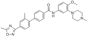 N-[4-METHOXY-3-(4-METHYLPIPERAZIN-1-YL)-PHENYL]-4-[2-METHYL-4-(5-METHYL-1,2,4-OXADIAZOL-3-YL)PHENYL]BENZAMIDE CAS#: 148672-13-3