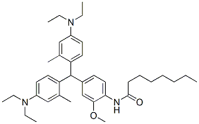 N-[4-[bis[4-(diethylamino)-o-tolyl]methyl]-2-methoxyphenyl]octanamide CAS#: 38615-38-2