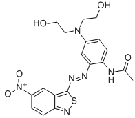N-[5-[bis(2-hydroxyethyl)amino]-2-[(5-nitro-2,1-benzisothiazol-3-yl)azo]phenyl]acetamide CAS#: 32569-24-7