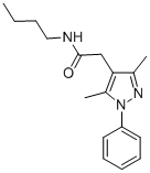 N-Butyl-3,5-dimethyl-1-phenyl-1H-pyrazole-4-acetamide CAS#: 125103-56-2
