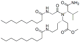 N-[N-(1-Oxodecyl)glycyl]-N-[(S)-1-(2-methoxy-2-oxoethyl)-4-[(1-oxodecyl)amino]butyl]-L-valinamide CAS#: 33912-91-3