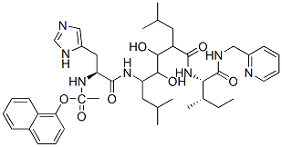 N-(N-(N-(N-(1-naphthoxyacetyl)-histidyl)-5-amino-3,4-dihydroxy-2-isobutyl-7-methyloctanoyl)isoleucyl)-2-pyridylmethylamine CAS#: 134623-15-7