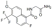 N-((aminocarbonyl)methyl)-2-fluoro-6-methoxy-5-(trifluoromethyl)-1-naphthalenecarboxamide CAS#: 124323-49-5