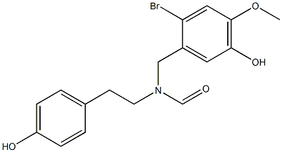 N-(p-Hydroxyphenethyl)-N-(2-bromo-5-hydroxy-4-methoxybenzyl)formamide CAS#: 122584-18-3