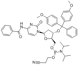 (N4-BENZOYL)-5'-O-[(N,N-DIISOPROPYLAMINO)-(2-CYANOETHOXY)PHOSPHINYL]-3'-O-(4,4'-DIMETHOXYTRITYL)-2'-DEOXYCYTIDINE CAS#: 140712-83-0