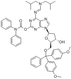N6-(DIISOBUTYLAMINOMETHYLIDENE)-5'-O-(DIMETHOXYTRITYL)-O2-(DIPHENYLCARBAMOYL )-2'-DEOXYISOGUANOSINE CAS#: 170023-67-3