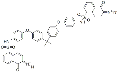 N,N'-[(1-Methylethylidene)bis(4,1-phenyleneoxy-4,1-phenylene)]bis[6-diazo-5,6-dihydro-5-oxo-1-naphthalenesulfonamide] CAS#: 38412-12-3