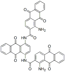 N,N'-(9,10-dihydro-9,10-dioxoanthracene-1,4-diyl)bis[1-amino-9,10-dihydro-9,10-dioxoanthracene-2-carboxamide] CAS#: 4430-70-0