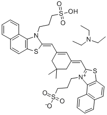 N,N-DIETHYL-1-ETHANAMINIUM 3-(2-[(Z)-(5,5-DIMETHYL-3-((E)-[1-(3-SULFONATOPROPYL)NAPHTHO[1,2-D][1,3]THIAZOL-1-IUM-2-YL]METHYLIDENE)-1-CYCLOHEXEN-1-YL)METHYLIDENE]NAPHTHO[1,2-D][1,3]THIAZOL-1-YL)-1-PROPANESULFONATE CAS#: 156054-66-9