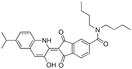 N,N-di-n-butyl-2-(1,2-dihydro-3-hydroxy-6-isopropyl-2-quinolylidene)-1,3-dioxoindan-5-carboxamide CAS#: 147613-95-4