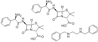 N,N'-dibenzylethylenediammonio [2S-[2alpha,5alpha,6beta(S*)]]-bis[6-[(aminophenylacetyl)amino]-3,3-dimethyl-7-oxo-4-thia-1-azabicyclo[3.2.0]heptane-2-carboxylate] CAS#: 33276-75-4
