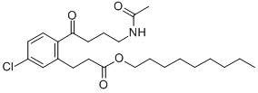 Nonyl 2-(4-acetamidobutyryl)-5-chlorohydrocinnamate CAS#: 122186-95-2