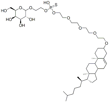 O-(11-(5-cholesten-3-yloxy)3,6,9-trioxaundecyl) O-(2-(galactopyranosyloxy)ethyl) phosphorothioate CAS#: 145307-64-8