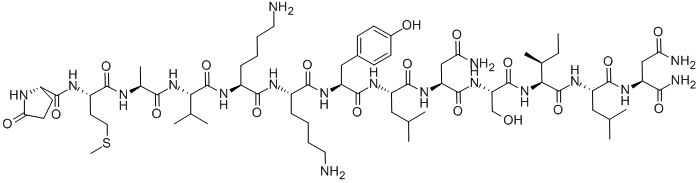 PYR-MET-ALA-VAL-LYS-LYS-TYR-LEU-ASN-SER-ILE-LEU-ASN-NH2 CAS#: 134907-86-1