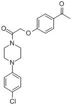 Piperazine, 1-((4-acetylphenoxy)acetyl)-4-(4-chlorophenyl)- CAS#: 31189-05-6