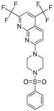 Piperazine, 1-[5,7-bis(trifluoromethyl)-1,8-naphthyridin-2-yl]-4-(phenylsulfonyl)- (9CI) CAS#: 320417-87-6