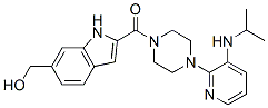 Piperazine, 1-[[6-(hydroxymethyl)-1H-indol-2-yl]carbonyl]-4-[3-[(1-met hylethyl)amino]-2-pyridinyl]- CAS#: 136817-78-2