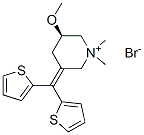 Piperidinium, 3-(di-2-thienylmethylene)-5-methoxy-1,1-dimethyl-, bromide, (R)- CAS#: 166582-17-8